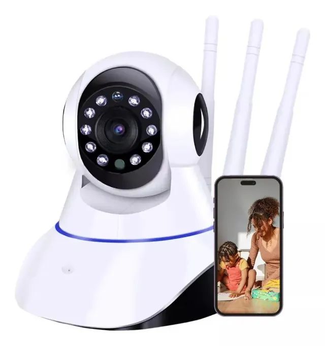 Baba Eletronica Camera ip Wifi Sem Fio Visão Noturna Microfone Novo 