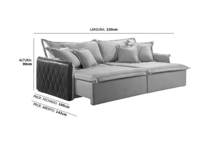 Sofá Cama Retrátil Blog 2,20m      Pague na Entrega! - Foto 5