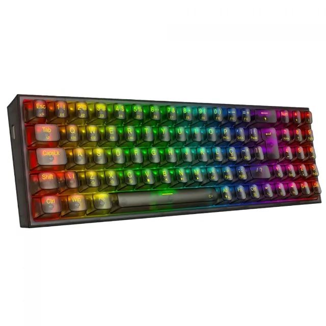 Teclado Mecânico 78% Redragon Pollux Pro Clear RGB Bluetooth/Wireless - WZetta