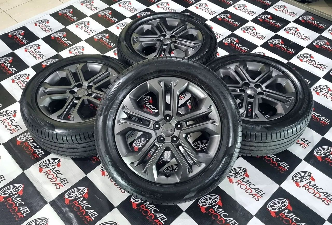 Jogo de rodas aro 18 Jeep Compass Renegade  + Pneus Novos  - Foto 4
