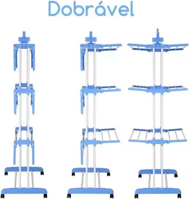 Varal de 3 Andares - Prático e Funcional! - Foto 4