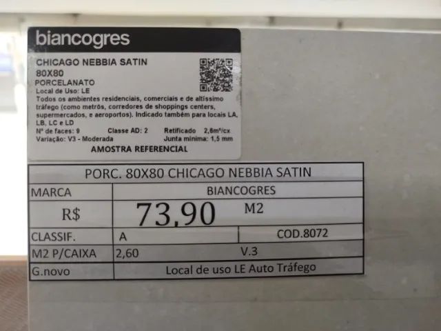 Porcelanato 80x80 Chicago Nebbia Satin Biancogres - Foto 6