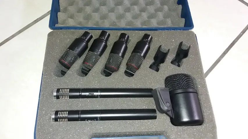 Kit microfones Para bateria marca Leson Novo. - Foto 3