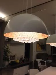 Lustre moderno com cristais