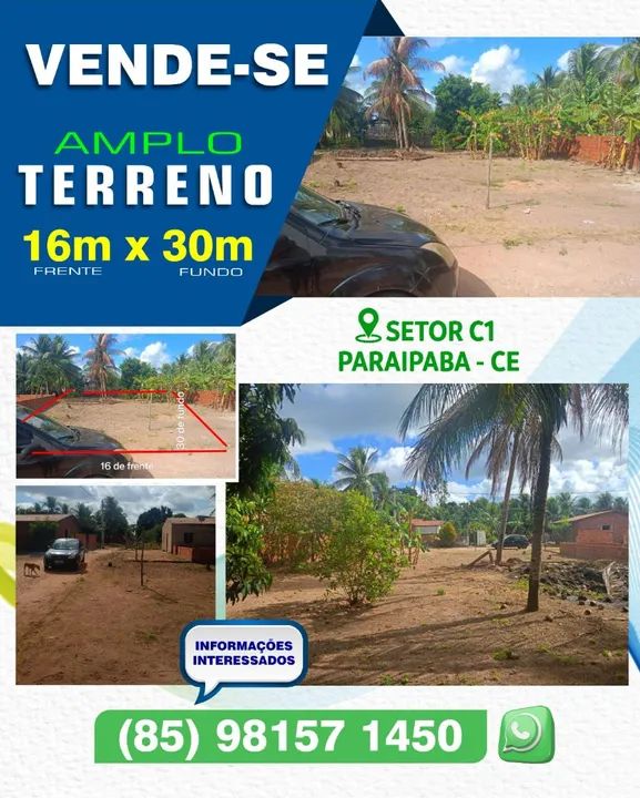 Vende-se Amplo terreno Paraipaba  - Foto 2