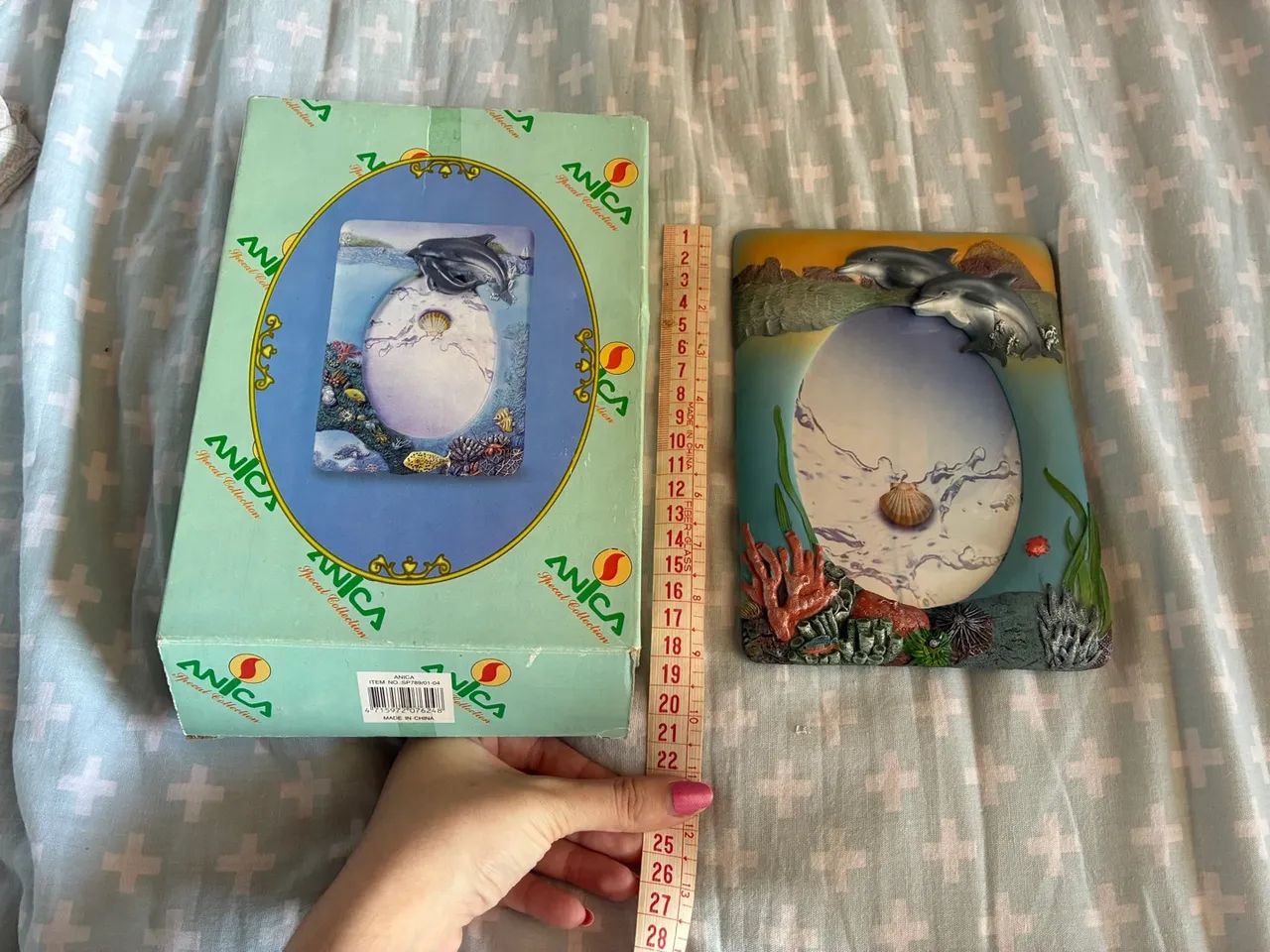 Moldura Decorativa com Golfinhos e Fundo do Mar