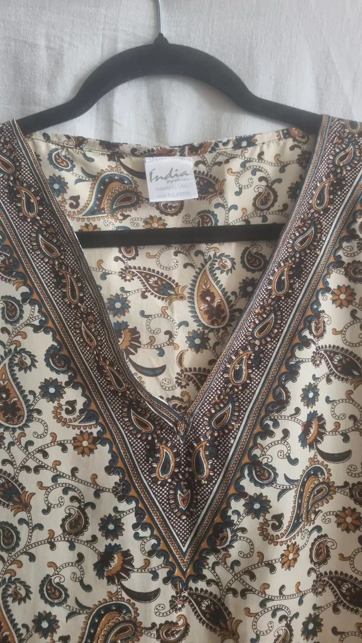 Túnica estampada com gostas de brilho T U - Foto 2