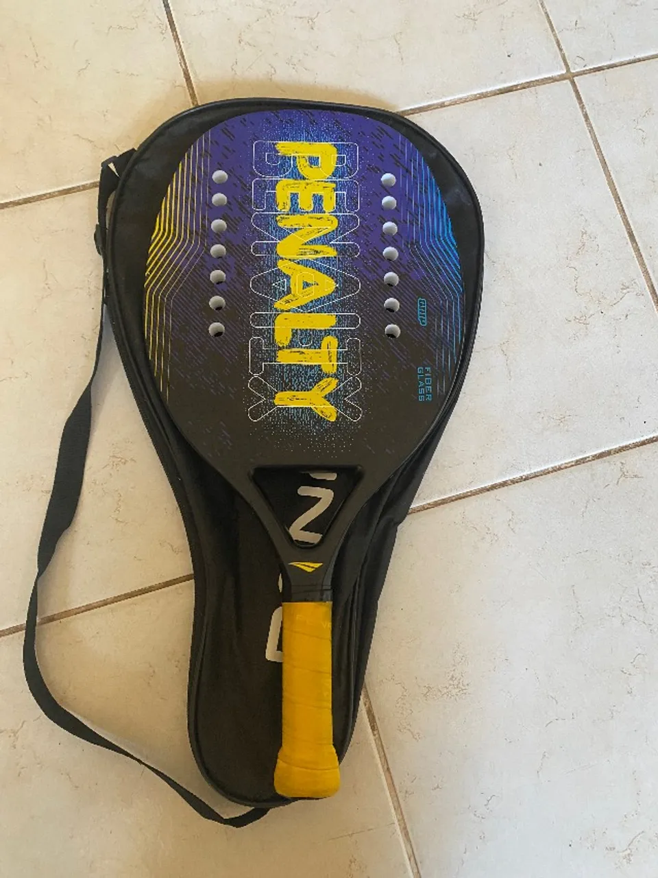 Raquete beach tennis fiber glass seminova