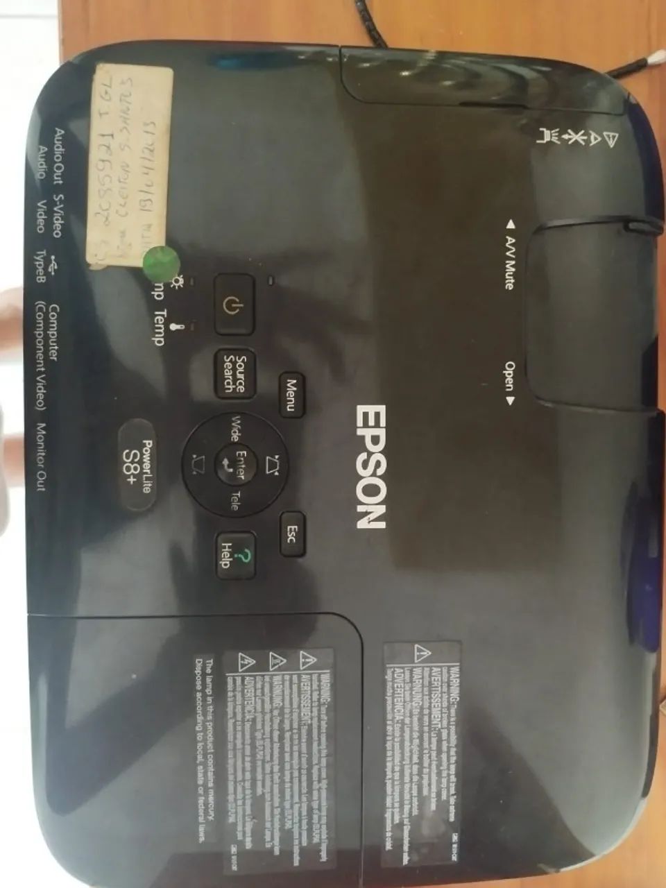 Vendo Projetor Epson Lumens Preto Usado - Foto 3