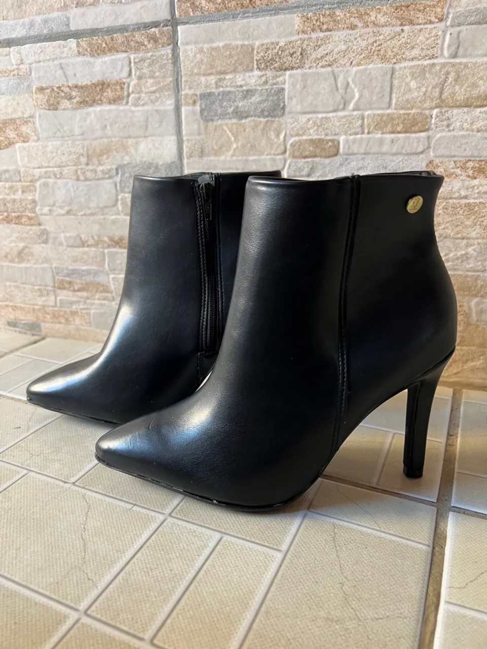 Bota Feminina Salto Fino Preta