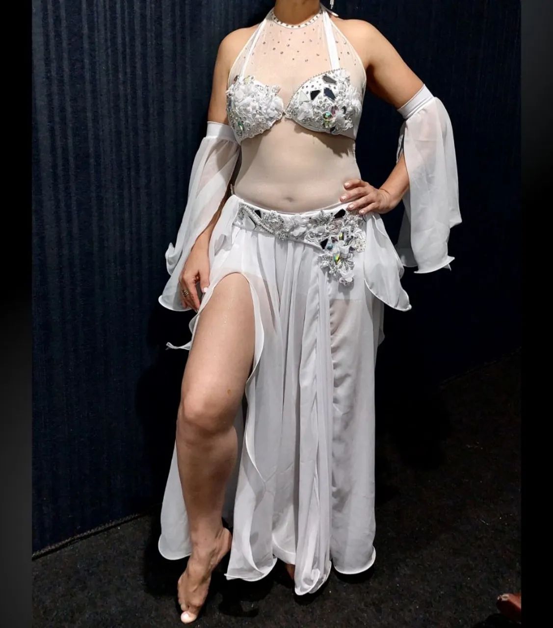 Traje Dança do Ventre - Cor Branco