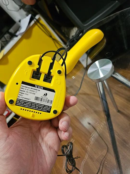 Telefone Fixo Vintage Intelbras Icon Amarelo sem fio - Pouco usado - Foto 5