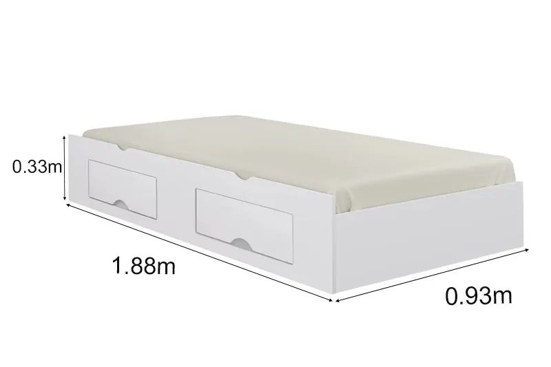 Cama Auxiliar Solteiro 2 Gavetas rf55m