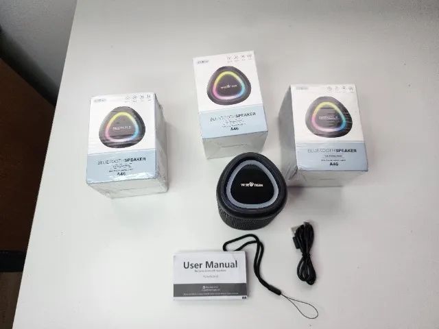 Caixa De Som Bluetooth 5.3 Portátil Luzes Rgb Deeyaple Tws - Foto 4