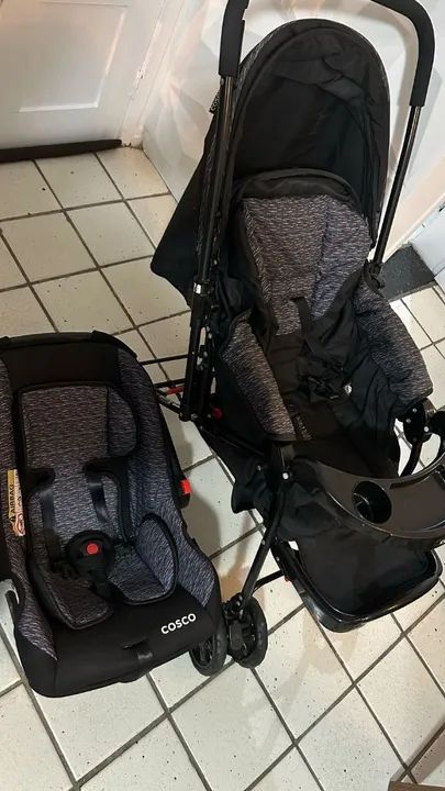 Carrinho + Bebê conforto Cosco Kids - Foto 2