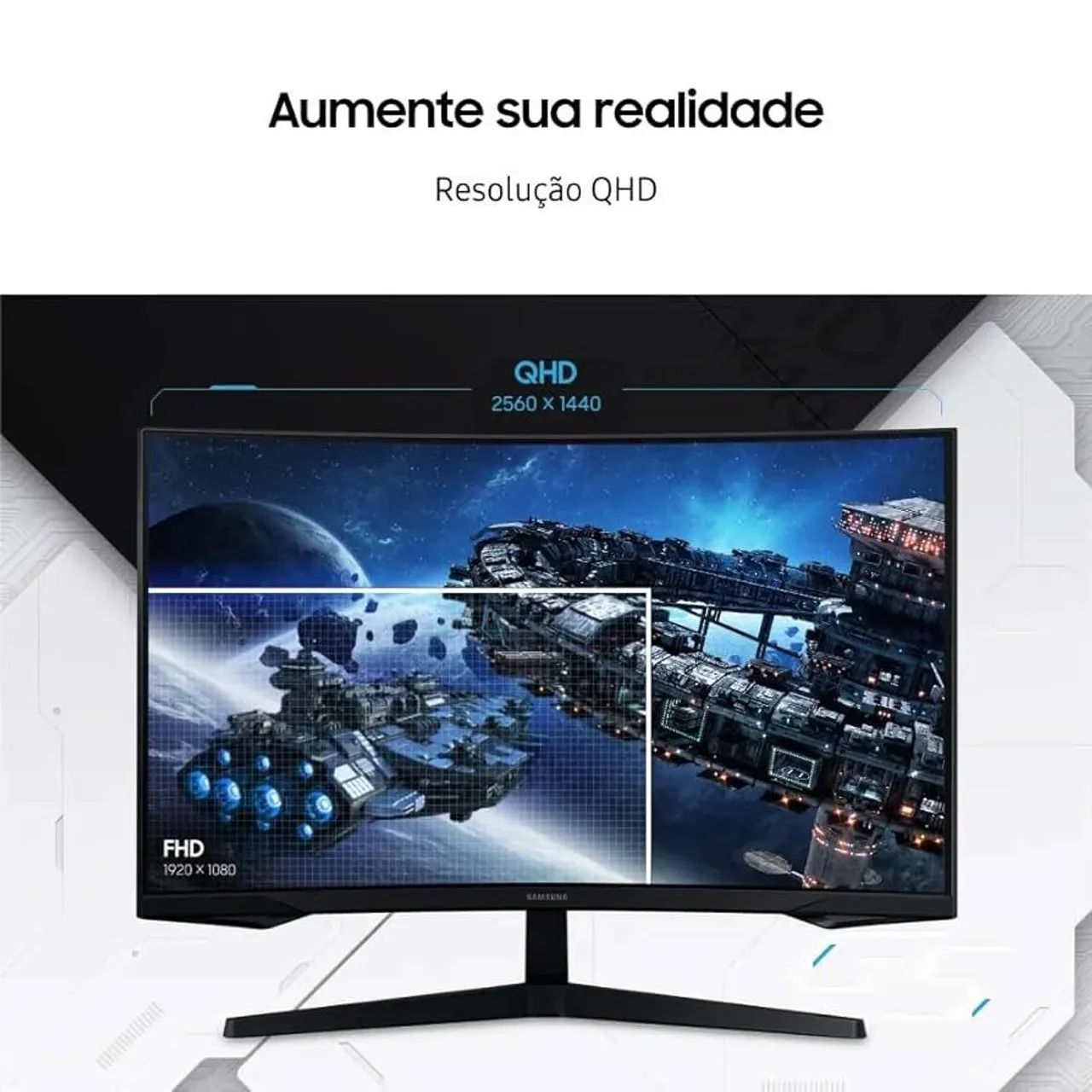 Monitor Samsung Odyssey G5 27 polegadas Resolução QHD Novo Lacrado  - Foto 2
