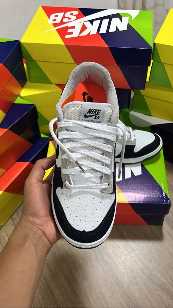 Nike Dunk Low - Branco, Preto e Cinza - Foto 5