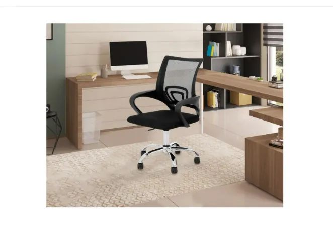 Cadeira de Escritório Diretor Giratória Preta  - Foto 5