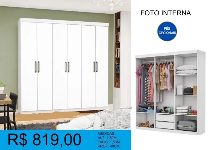 Guarda roupa compacto - compre hoje e receba amanhã 