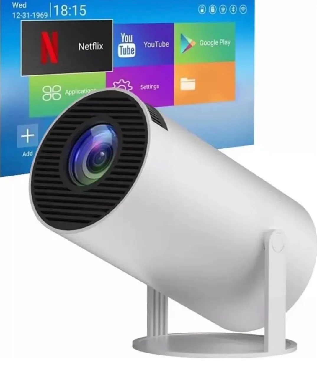 Projetor portátil com Android e Wi-fi