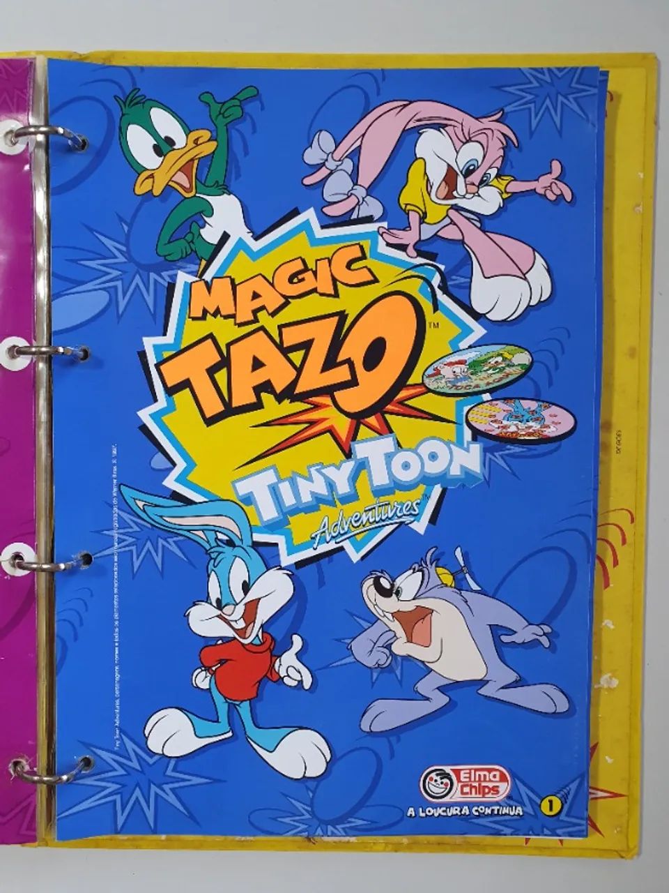 Álbum Elma Chips Tazos: Pernalonga, Animaniacs, Tiny Toon, Máskara
