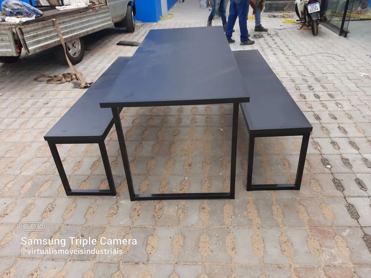 Mesa de Jantar Industrial - Preto - Nova - Foto 2