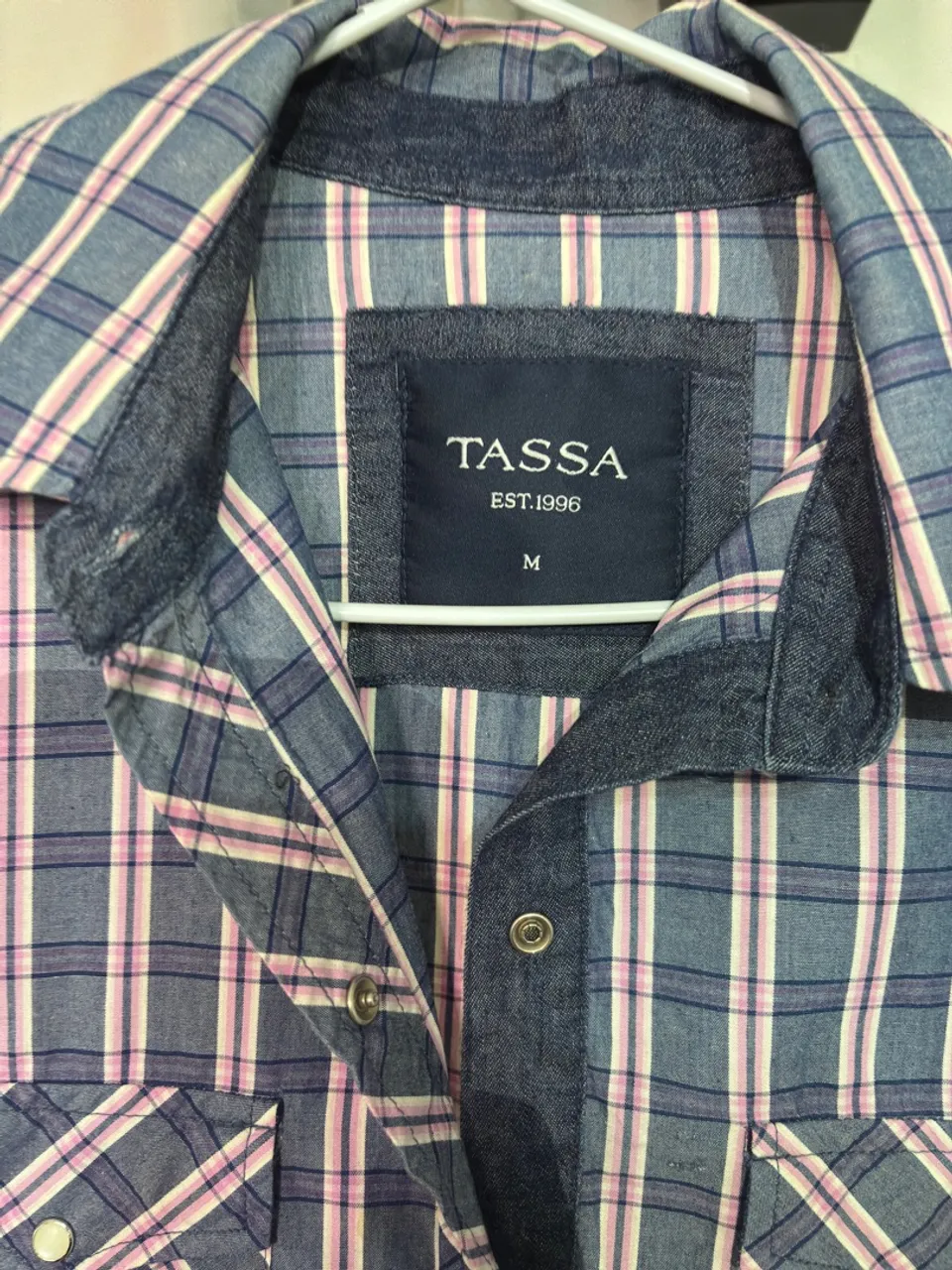 Camisa Tassa Xadrez Azul e Rosa - Tamanho0617 M