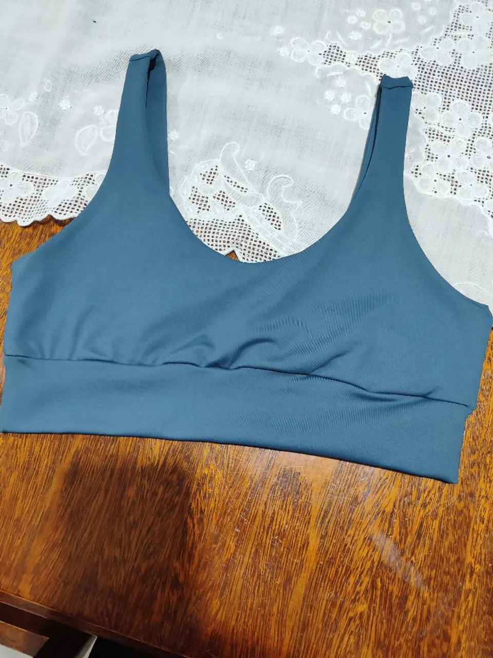 Top Cropped Azul - Novo