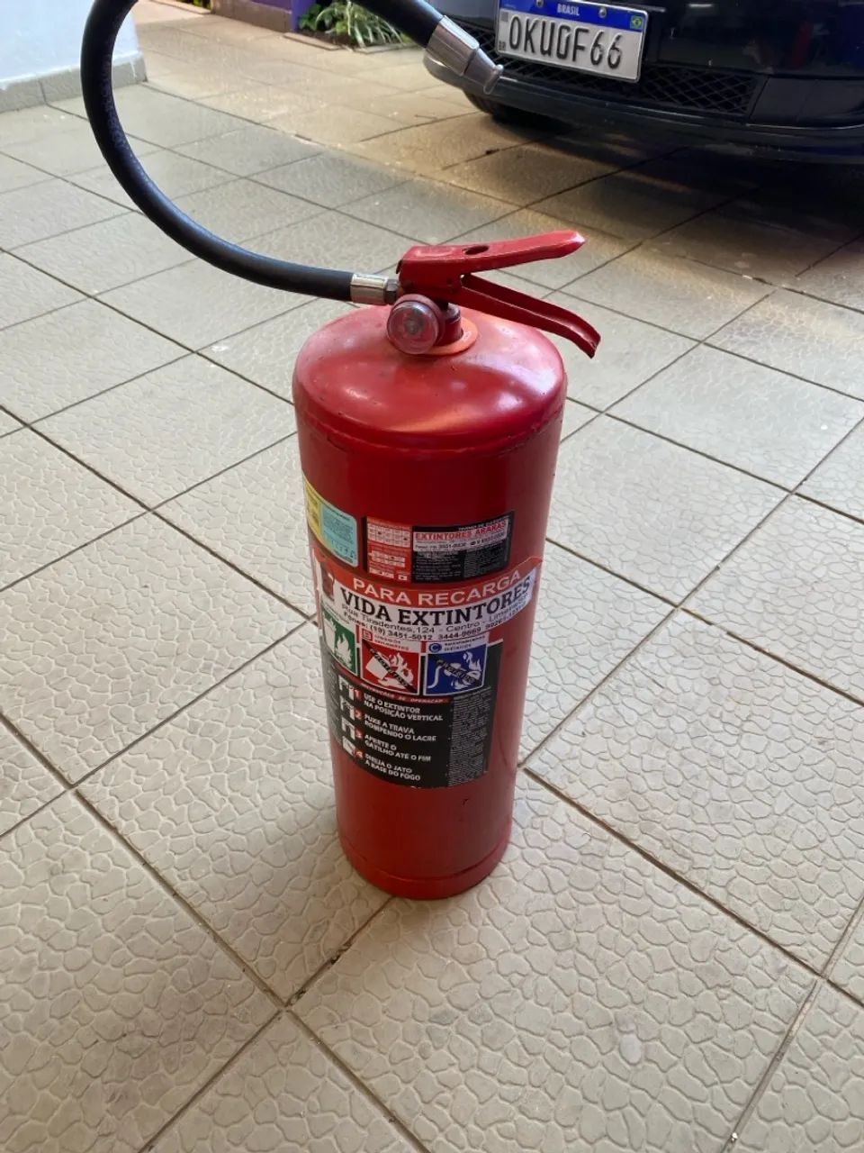 Extintor vazio para recarga!