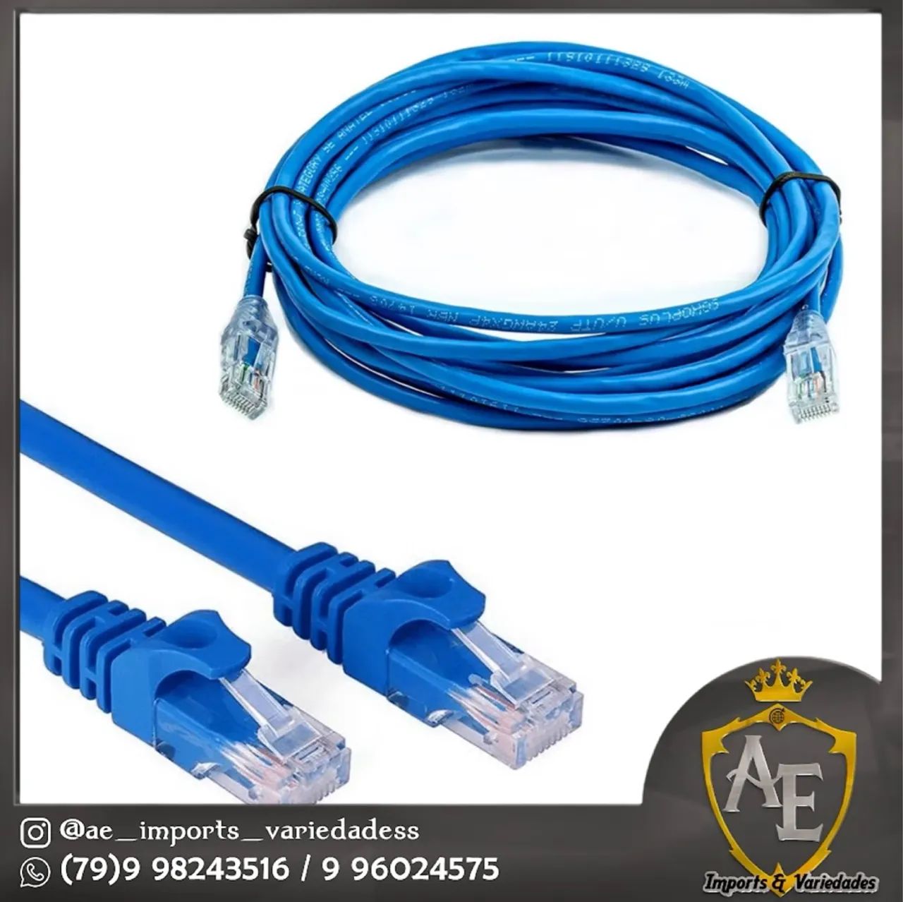 Cabo de Rede RJ45  Azul