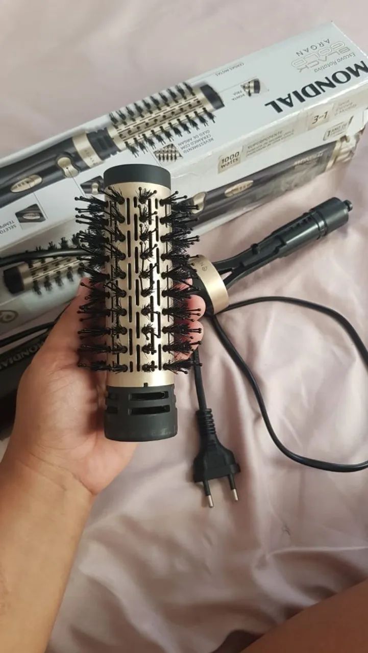 Escova Rotativa Mondial Black Gold Argan 3 em 1 - Foto 5