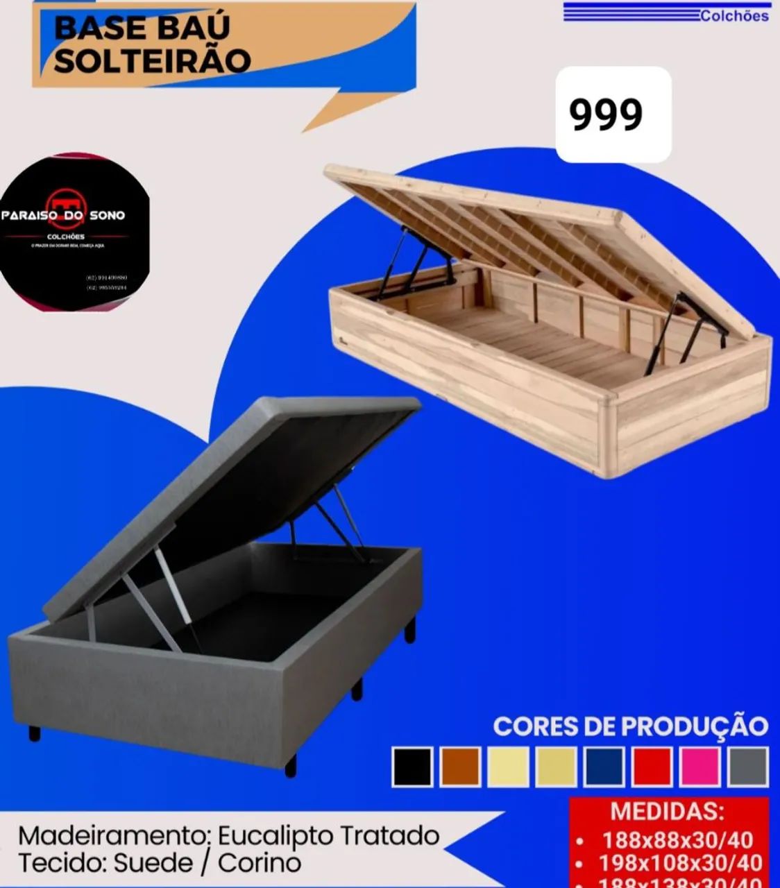 Base Baú Solteirão - Conforto e Organização!