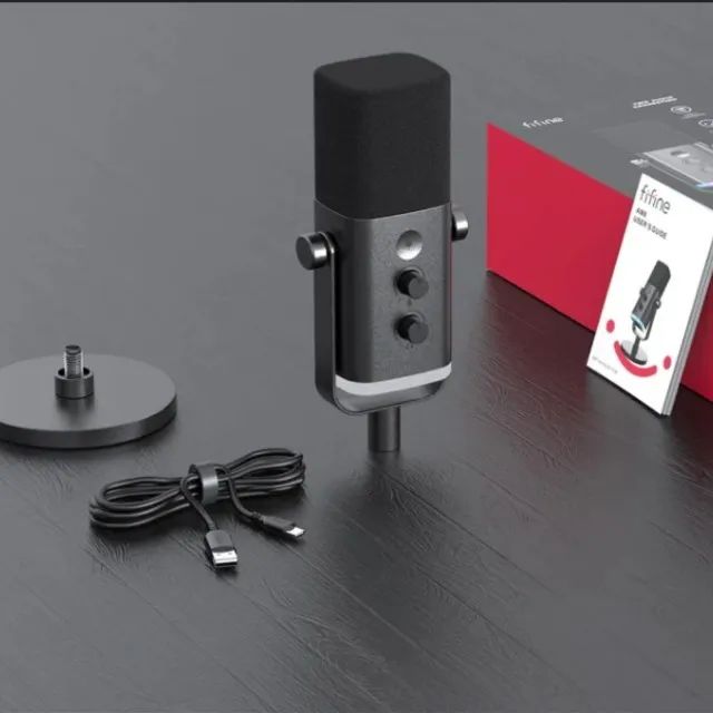 Microfone Fifine Xlr Am8 Dinâmico Cardioide Cor Preto - Foto 6