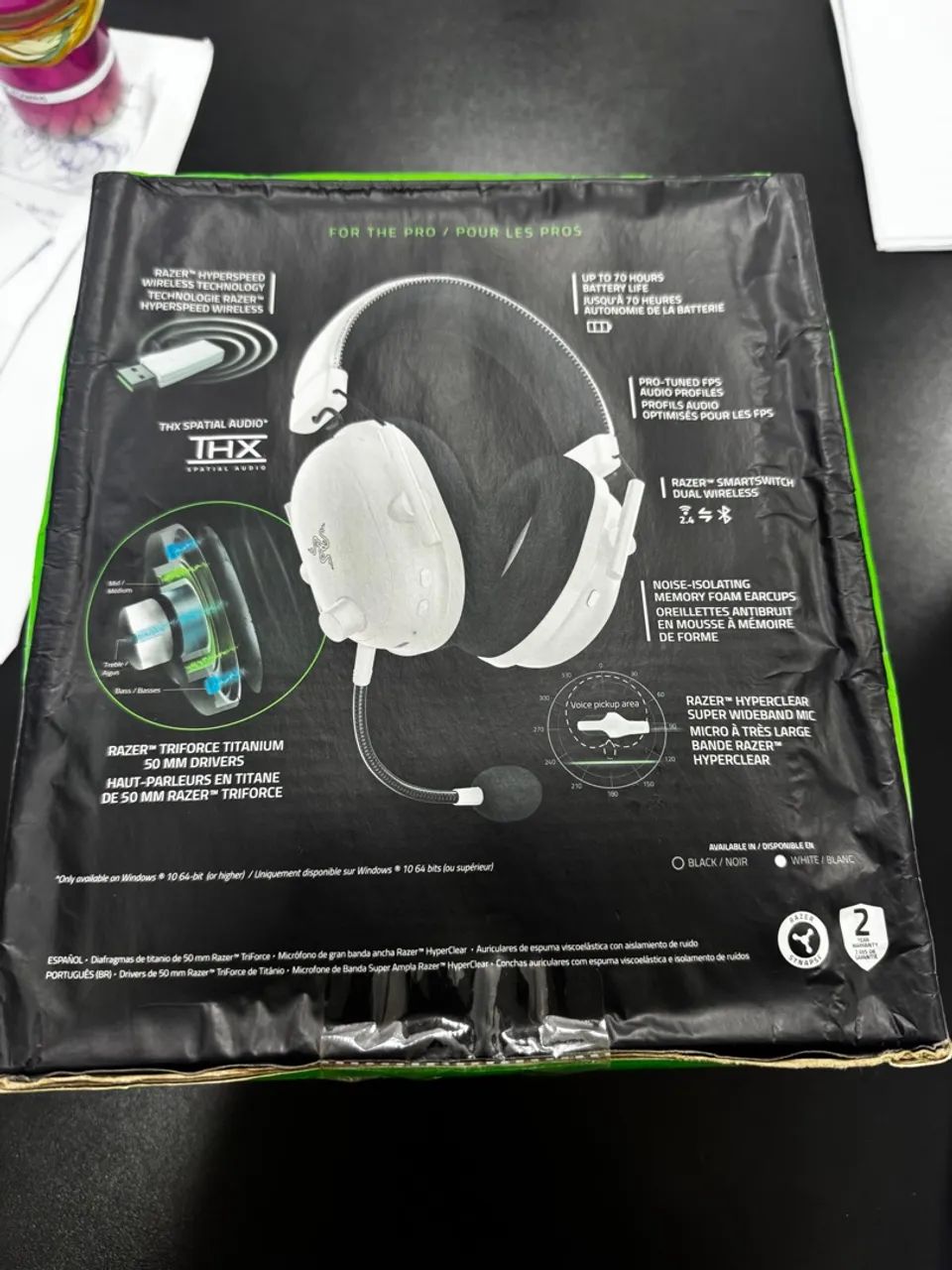 Fone de Ouvido Gamer Razer BlackShark V2 Pro Wireless Branco - Edição 2023 - Foto 2