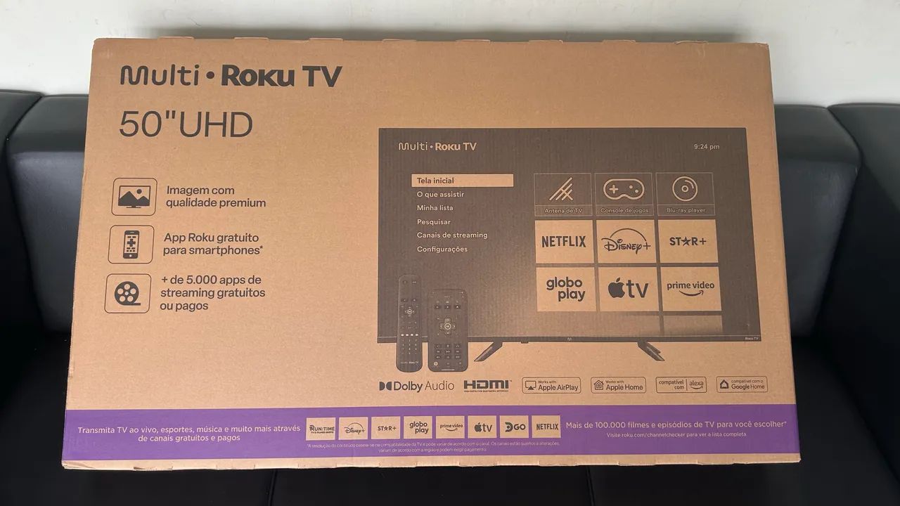 Smart TV 50" Roku Multi 4K Compatível com Alexa e Google Home