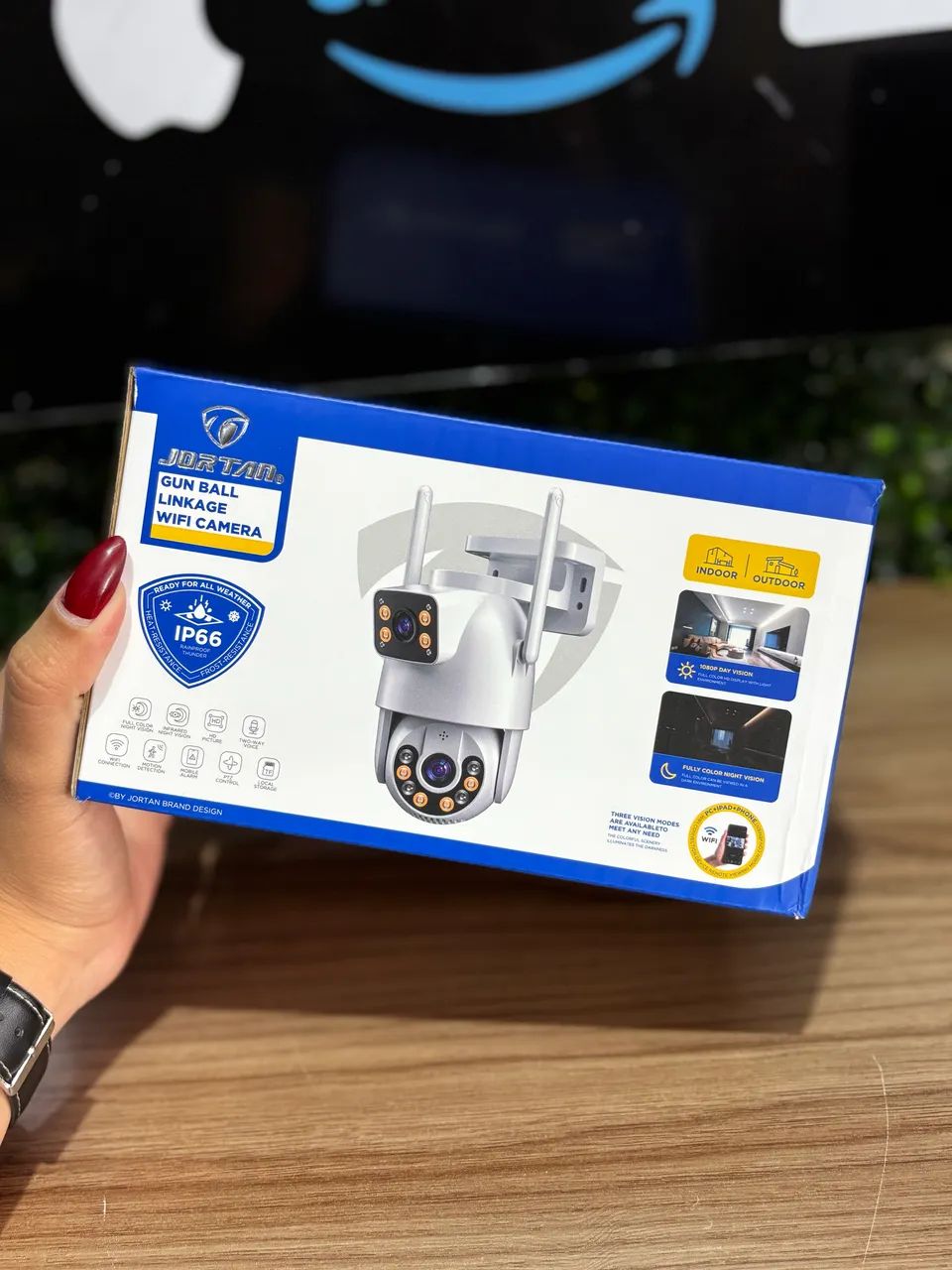 Câmera de Segurança IP Wifi Dupla Externa - JORTAN YOOSEE - BRANCA - Foto 4