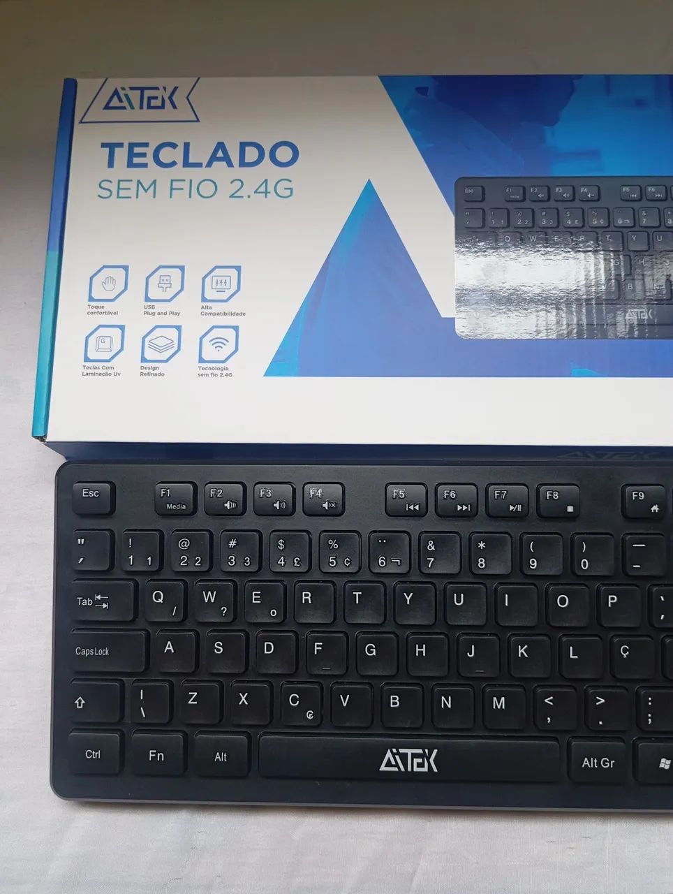 Teclado Sem Fio 2.4G AITEK ATE-W11 - Foto 5