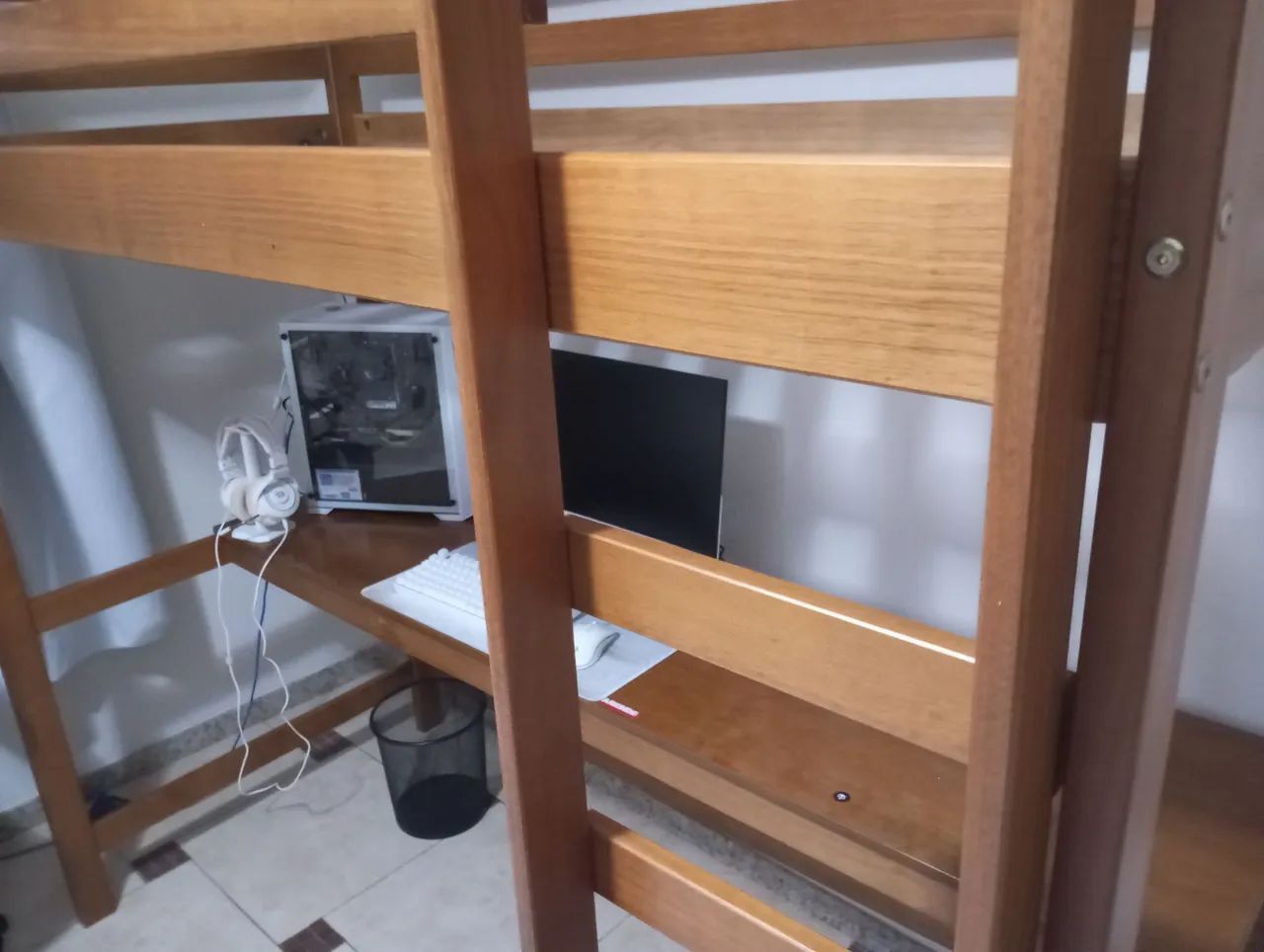 Beliche Cama escrivaninha-mesa - Madeira maciça 64352685487874125