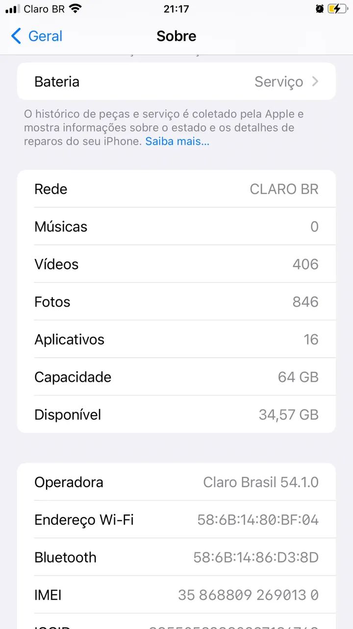 Celular iPhone 64306321901826120