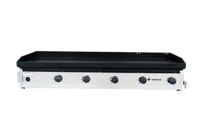 Chapa Bifeteira a Gás e com 5 Queimadores 120 X 51 cm 4,76MM - C120 - Venâncio