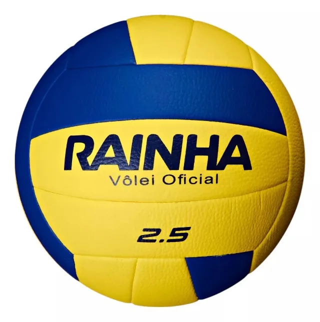 Bola De Volêi Rainha 2.5 Quadra E Praia Cor Amarela E Azul com Nota Fiscal