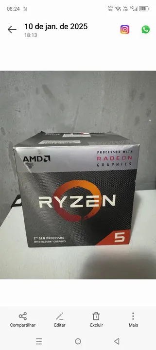 Ryzen5 2400g com gráfico integrado Vega 11 um dos melhores gráfico integrado atualmente