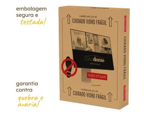 Espelho Orgânico 64x44cm em Couro 3cm - Novo/Lacrado - Foto 3