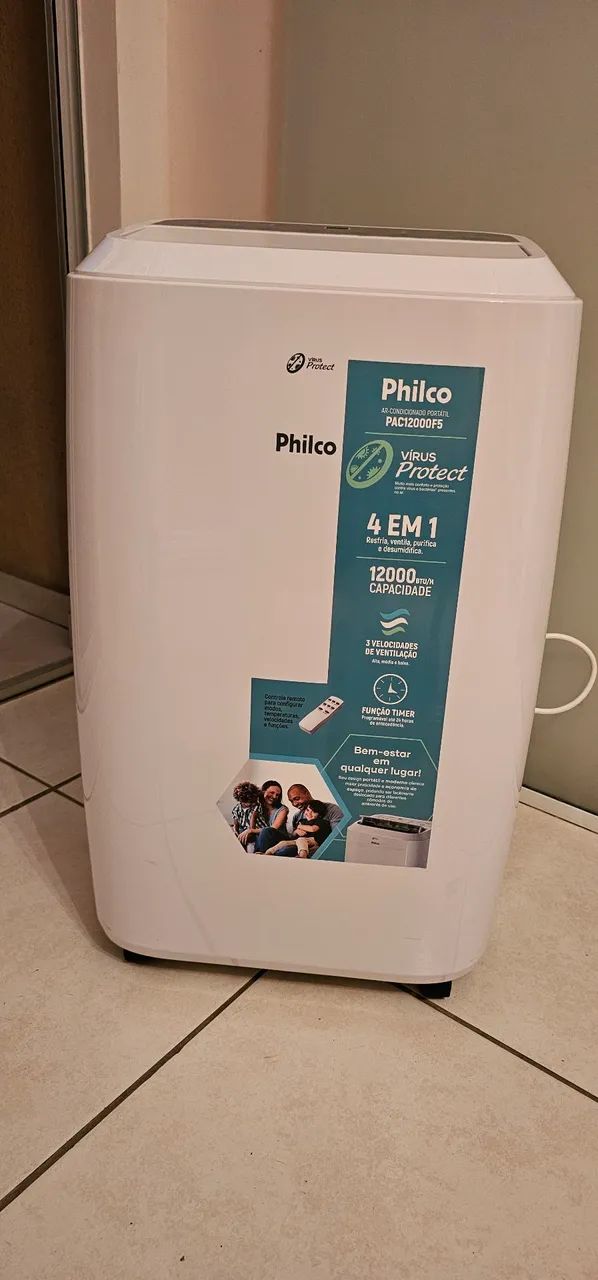 Ar Condicionado Portátil Philco PAC12000F5 - 12000 BTUs - Novo
