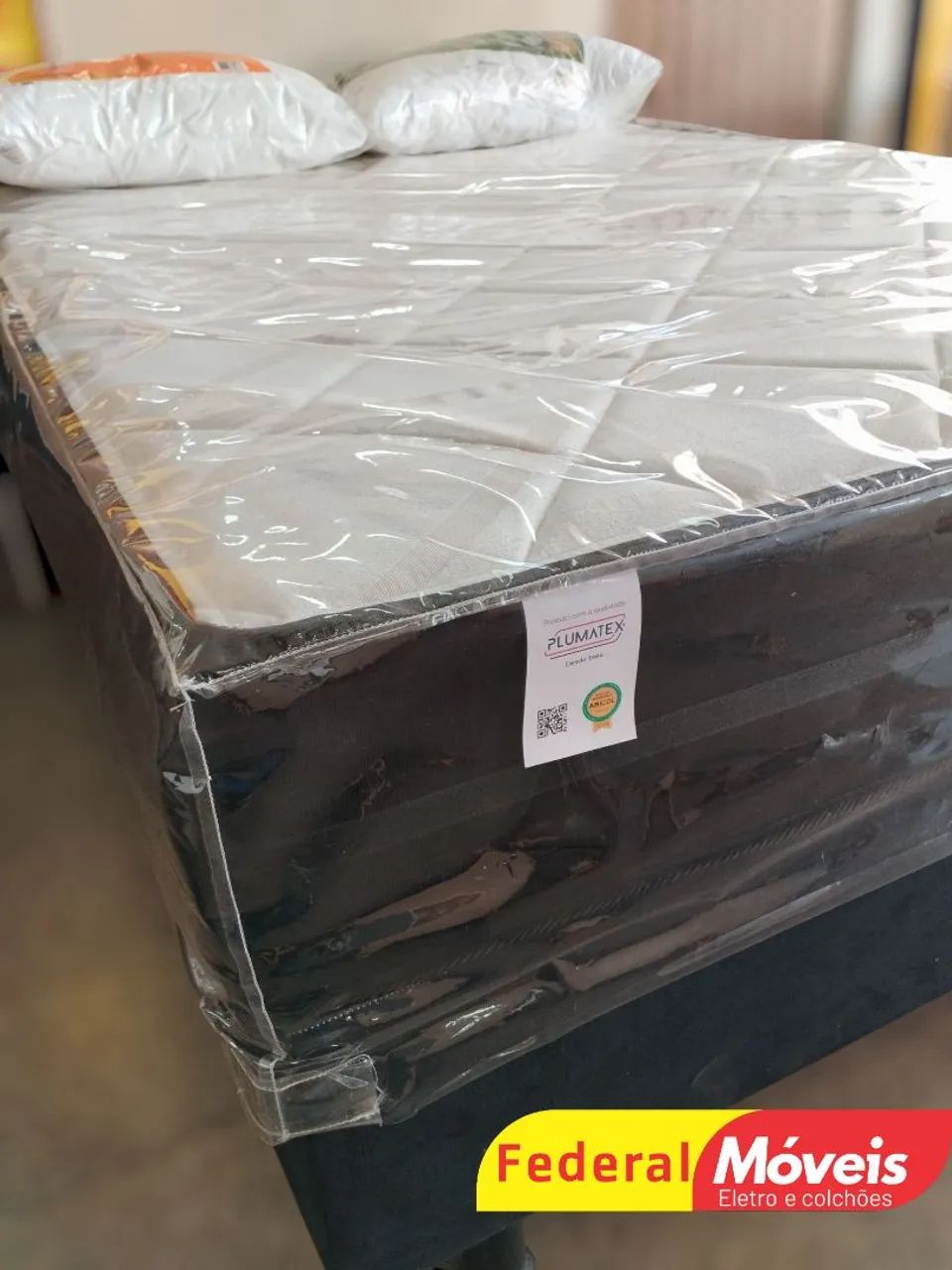 Cama Box Casal 1,38m Base e Colchão Plumatex - Mega Oferta  - Foto 2