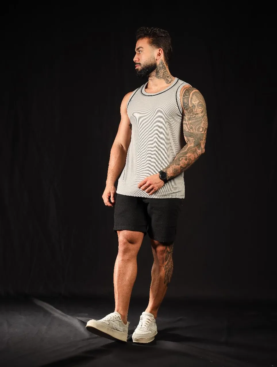 Kit de treino: regata e bermuda masculina