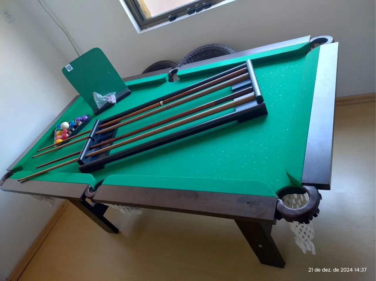 Mesa de Bilhar Nelson Hobby 1,96x1,07m - Oferta Natal R$2.500 