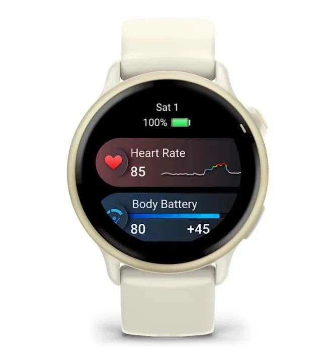 Relogio Garmin Vivoactive 6 amoled touch novo nfe Lunar Gold 