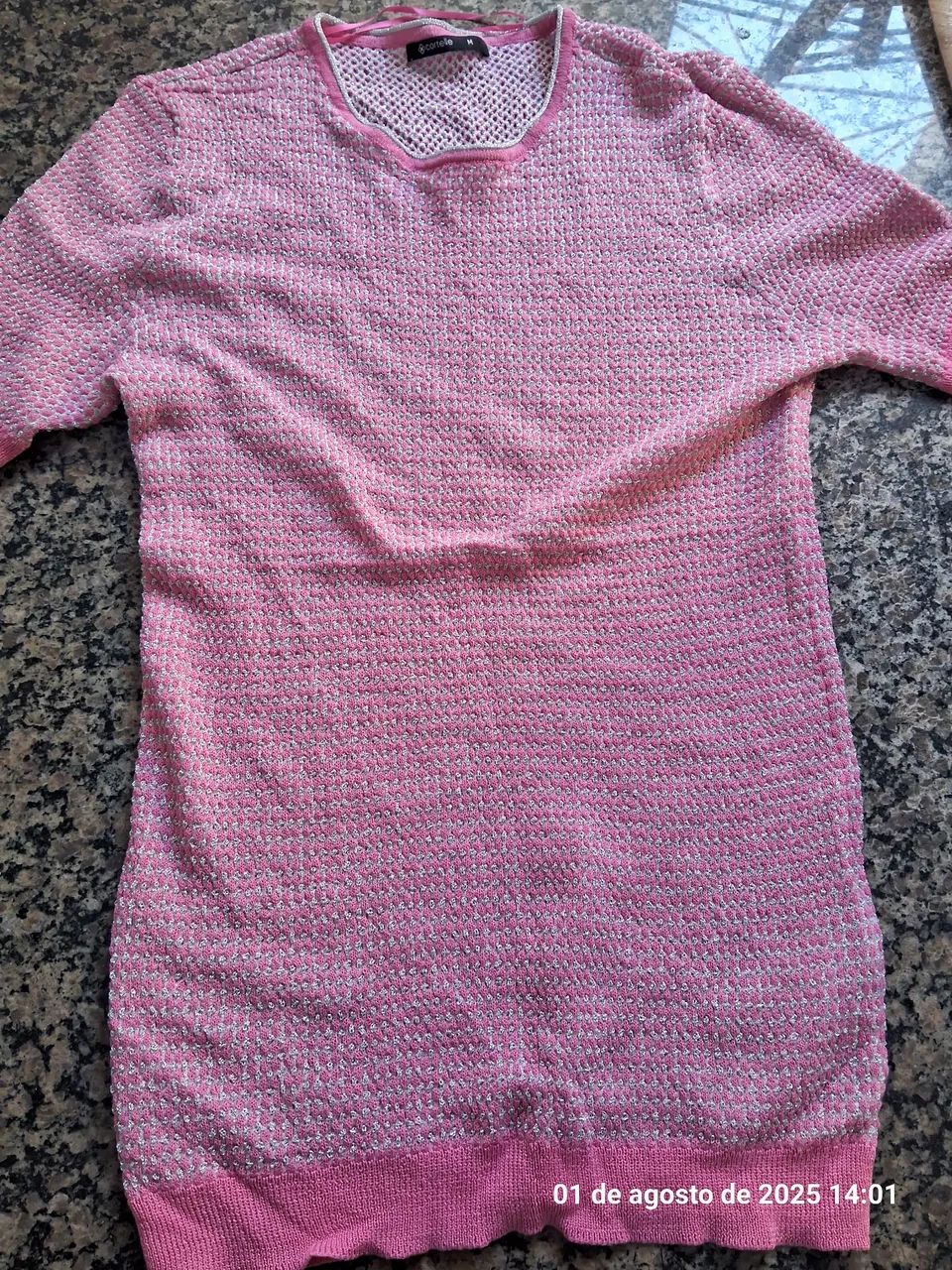Blusa Rosa Tricot - Foto 2