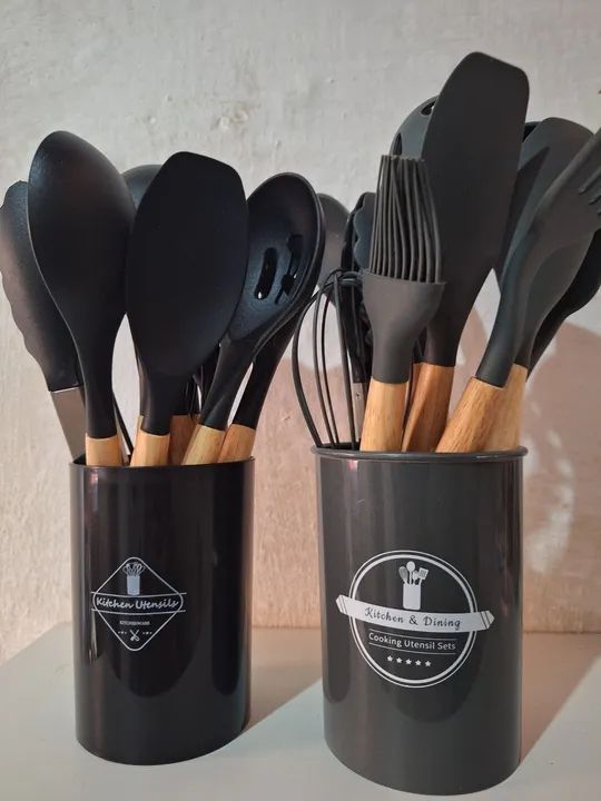 Conjunto de Utensílios de Cozinha em Silicone - 10 Peças